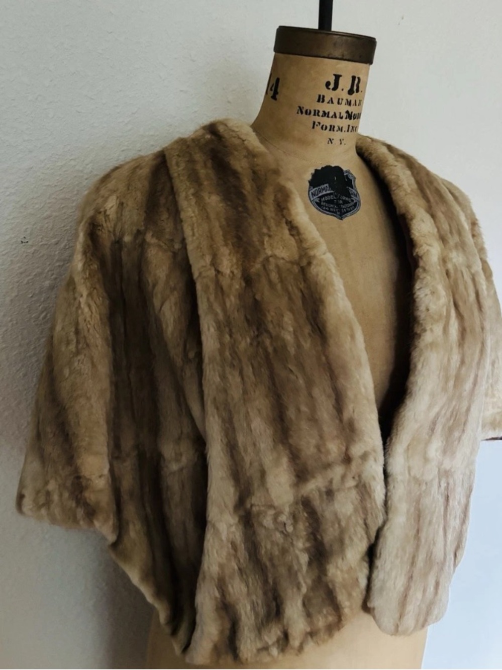Vintage Blond Mink cape